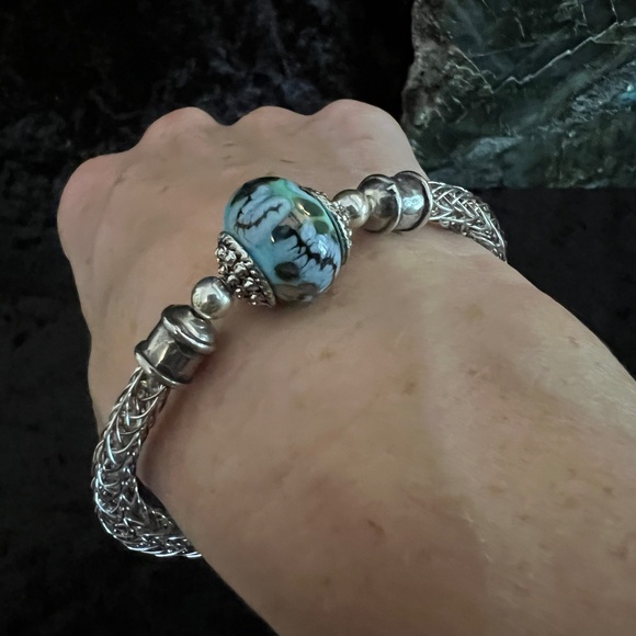 Curated Jewelry Set #32 - Necklace, Bracelet, Earrings (Blue/Silver/Multicolor) - Picture 5 of 8